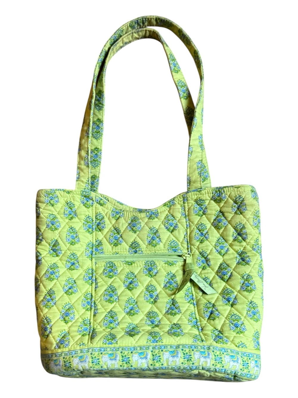 This is a Vera Bradley Citrus Floral Elephant Tote Bag,